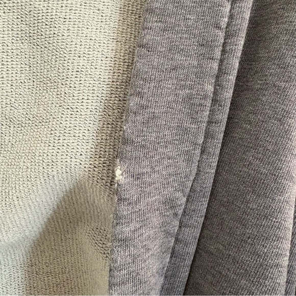 Wings + Horns Textured Gray Knit 100% Organic Cotton Robe with Belt One Size - Picture 4 of 13